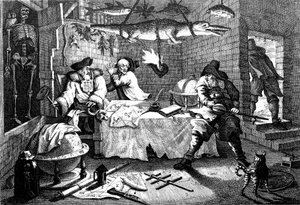 Ilustrace z básně Hudibras od Samuela Butlera, 1726. od William Hogarth
