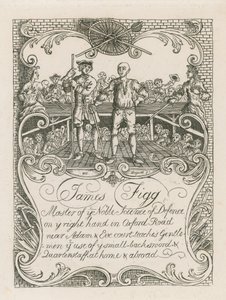 Obchodní karta Jamese Figga navržená Hogarthem od William Hogarth