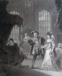 Král Jindřich Osmý a Anna Bullenová od William Hogarth