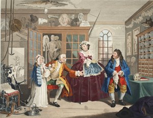 Marriage a la Mode, Plate III, The Inspection, illustration from 