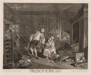 Manželství à la Mode: Smrt hraběte od William Hogarth