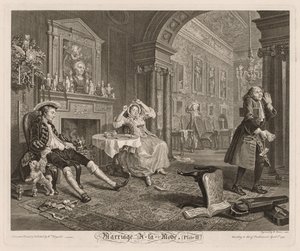 Módní svatba: Talíř II od William Hogarth