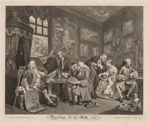 Manželství à la Mode: Smlouva od William Hogarth