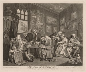 Manželství à la Mode: Smlouva, 1745. od William Hogarth