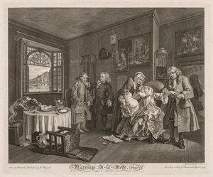 Manželství à la Mode: Smrt hraběnky, 1745. od William Hogarth