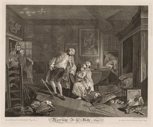 Manželství à la Mode: Smrt hraběte od William Hogarth