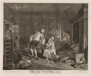 Marriage à la Mode: The Death of the Earl, 1745. od William Hogarth