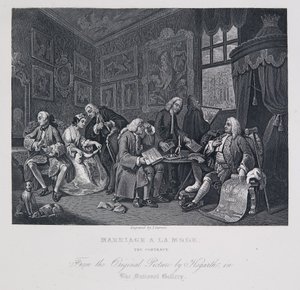 Manželství à la Mode: Smlouva od William Hogarth