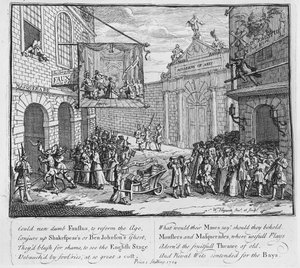 Maškarády a opery, Burlington Gate, 1724 od William Hogarth