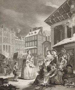 Ráno. From: The Four Times of the Day / The four times of the day. 1738 od William Hogarth