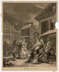 Dobré ráno, první talíř z Čtyři časy dne od William Hogarth