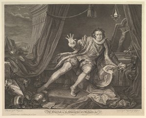Pan Garrick v postavě Richarda III., 20. června 1746. od William Hogarth