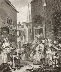 poledne / poledne. From: The Four Times of the Day / The four times of the day. 1738 od William Hogarth