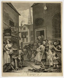 Poledne, druhý talíř z The Four Times of Day od William Hogarth