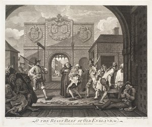 O pečené hovězí ze staré Anglie od William Hogarth