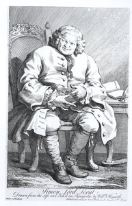 Portrét Simona Frasera, lorda Lovata (asi 1667-1747) 25. srpna 1746 od William Hogarth