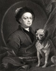 Autoportrét, z Galerie portrétů, publikoval v roce 1833 od William Hogarth