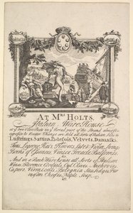 Prodejní karta pro italský sklad paní Holtsové, 1720-72. od William Hogarth