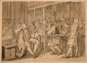Skica pro průmysl a nečinnost – deska X, 1747 od William Hogarth