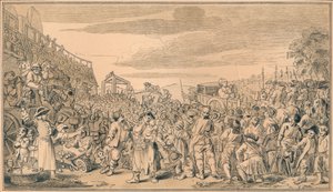 Skica pro desku XI průmyslu a nečinnosti, 1747 od William Hogarth