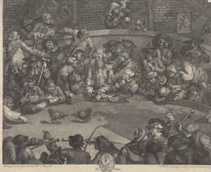 Kohoutí zápasy od William Hogarth