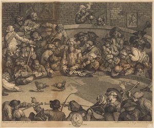 Kohoutí zápasy od William Hogarth