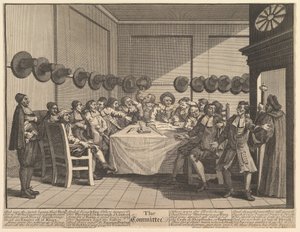 Výbor dvanácti velkých ilustrací pro Samuela Butlerse Hudibrase, deska 10, 1725-68. od William Hogarth