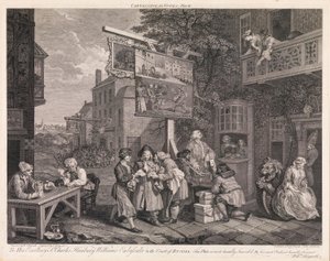 Volby, tabule 2: „Získávání hlasů“ od William Hogarth