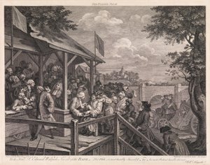 Volby, deska 3: „Hlasování“ od William Hogarth