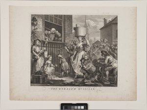 Rozzuřený hudebník (lept a rytina) od William Hogarth