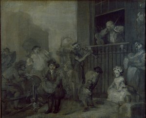 Rozzuřený hudebník, c1741 od William Hogarth