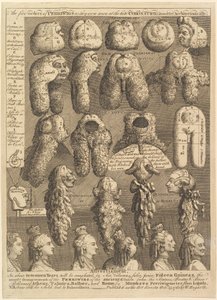 Pět řádů Periwigů, 1761. od William Hogarth