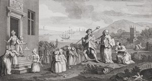 The Foundlings, vyryl F. Morellon La Cave od William Hogarth
