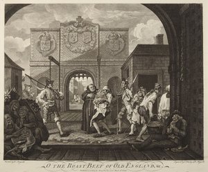 Brána v Calais neboli Pečené hovězí staré Anglie od William Hogarth