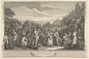 The Idle Prentice Executed at Tyburn Industry and Idleness, deska 11, 30. září 1747. od William Hogarth