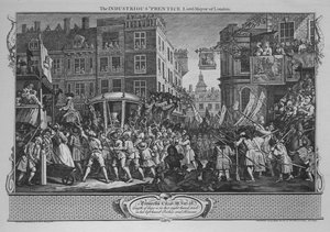 The Industrious Prentice Lord-Mayor of London – deska 12 z Industry and Idleness, 1747 od William Hogarth
