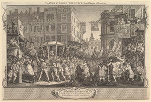 The Industrious Prentice Lord Mayor of London: Industry and Idleness, plate..., 30. září 1747. od William Hogarth