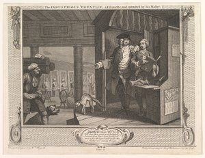 Pracovitý Prentice oblíbený a svěřený svým mistrem průmyslu a..., 30. září 1747. od William Hogarth