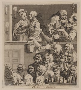 Smějící se publikum od William Hogarth