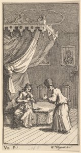The New Metamorphosis, Plate 5: Fantasio, Transformed to Lapdog, in the Donna The..., 1724. od William Hogarth