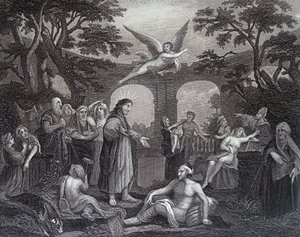 Bazén Bethesda od William Hogarth