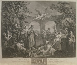 The Pool of Bethesda, vyryl J.M. Delatre a Simon Francis Ravenet, vydal John Boydell (1719-1804) 1772