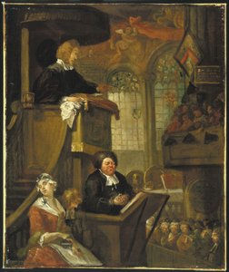 Spící kongregace, 1728 od William Hogarth