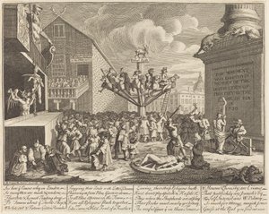 Schéma jižního moře od William Hogarth
