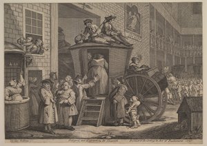The Stage Coach, nebo The Country Inn Yard, 1747. od William Hogarth