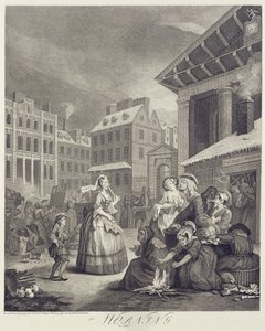 Denní doba: Ráno (rytina) od William Hogarth
