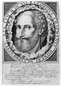 Portrét George Chapmana (asi 1559-1634) asi 1609-10