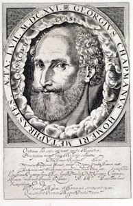 Portrét George Chapmana (asi 1559-1634) asi 1609-10