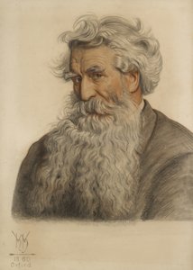 Portrét Thomase Combe, tiskař na univerzitě (1796-1872) (červená a černá křída)