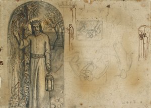 Studie pro „Světlo světa“, 1851-1853 od William Holman Hunt